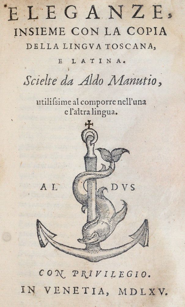 Große Abbildung Nr.1: 140-442 Manutius,A.: (Alte Drucke, Handschriften und Theologie)