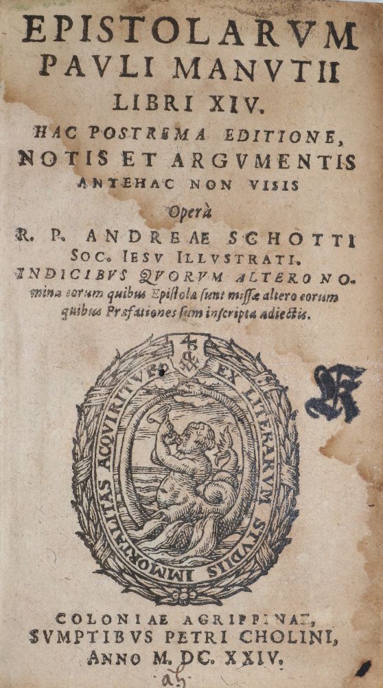 Große Abbildung Nr.1: 140-443 Manuzio (Manutius),P.: (Alte Drucke, Handschriften und Theologie)