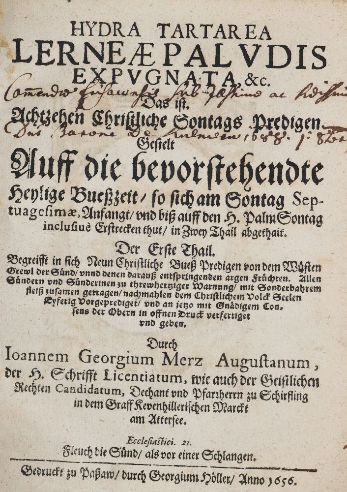 Große Abbildung Nr.1: 140-462 Merz,J.G.: (Alte Drucke, Handschriften und Theologie)