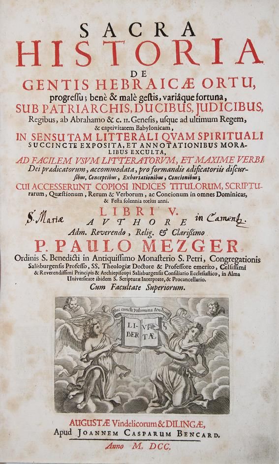 Große Abbildung Nr.1: 140-465 Mezger,P.: (Alte Drucke, Handschriften und Theologie)