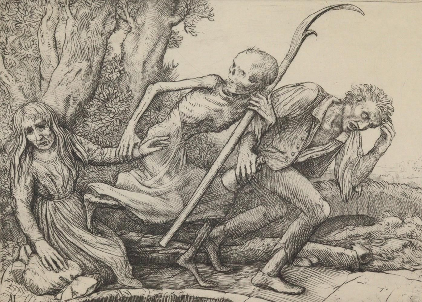 Große Abbildung Nr.1: 140-4681 Legros, Alphonse: (Künstlergraphik, Totentanz)