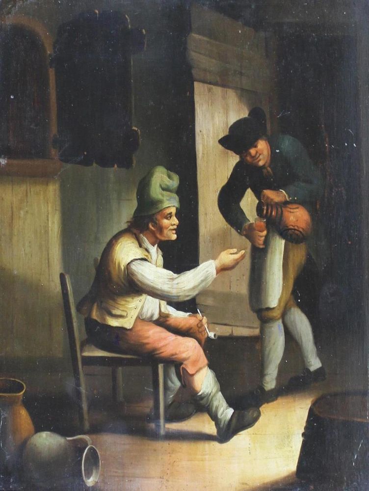 Große Abbildung Nr.1: 140-4736 Wirtshausszene.: (Künstlergraphik)