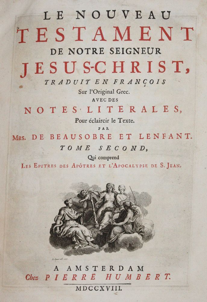 Große Abbildung Nr.1: 140-48 Beausobre,I. u. J.Lenfant.: (Alte Drucke, Handschriften und Theologie)