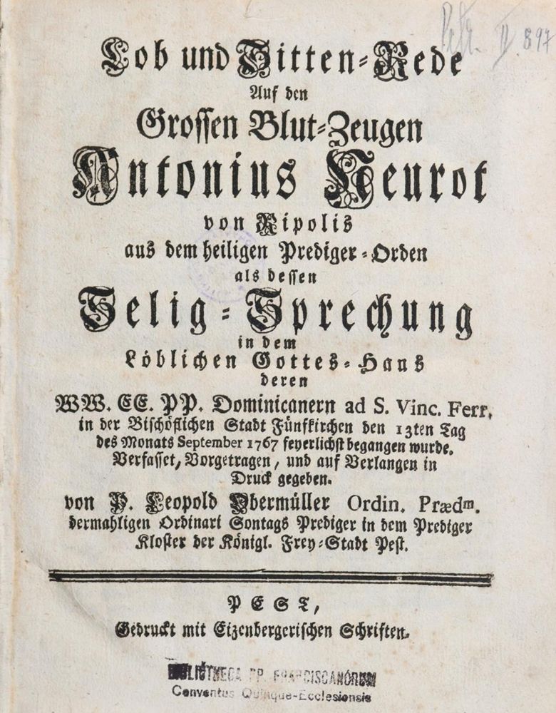 Große Abbildung Nr.1: 140-480 Obermueller,L.: (Neurot von Ripolis)