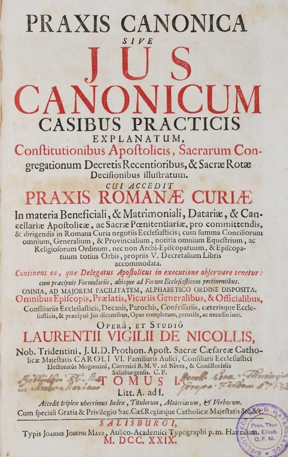 Große Abbildung Nr.1: 140-482 Nicollis,L.V.de.: (Alte Drucke, Handschriften und Theologie)