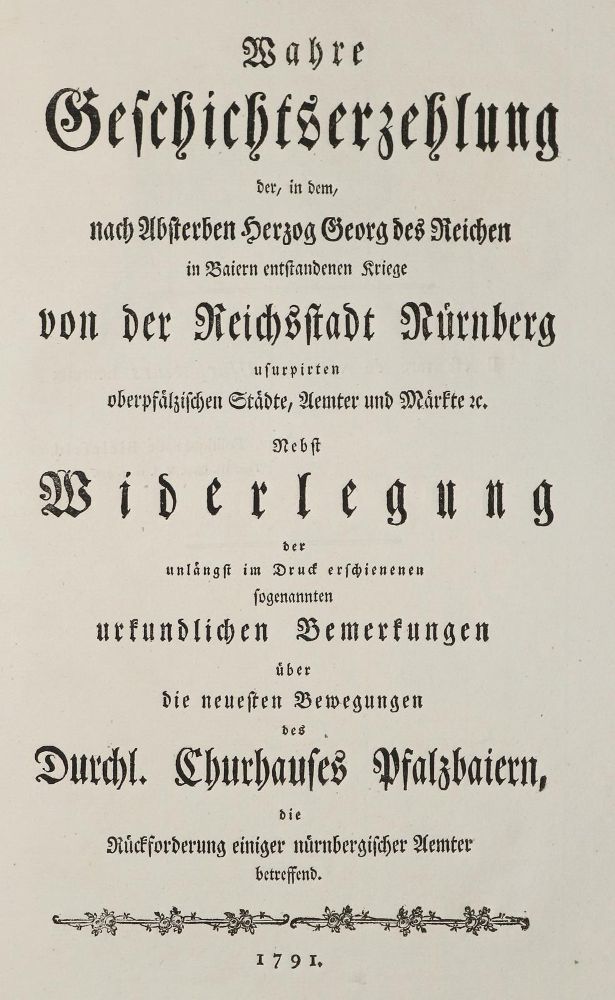 Große Abbildung Nr.1: 140-485 Wahre Geschichtserzehlung: (Nürnberg)