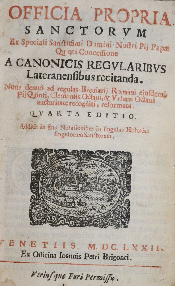 Große Abbildung Nr.1: 140-488 Officia propria: (Alte Drucke, Handschriften und Theologie)