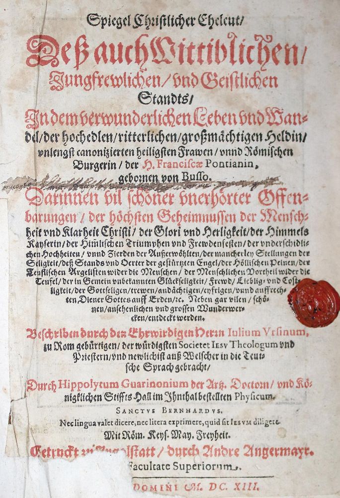 Große Abbildung Nr.1: 140-494 Orsino,G.: (Alte Drucke, Handschriften und Theologie)