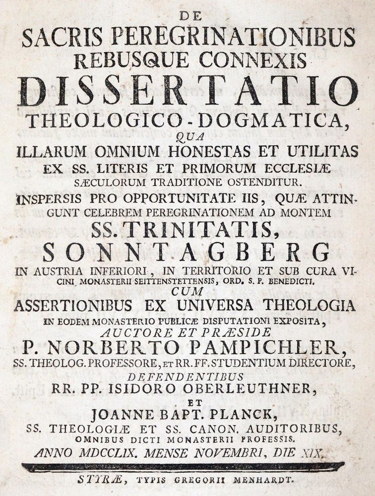 Große Abbildung Nr.1: 140-498 Pampichler,N.: (Alte Drucke, Handschriften und Theologie)