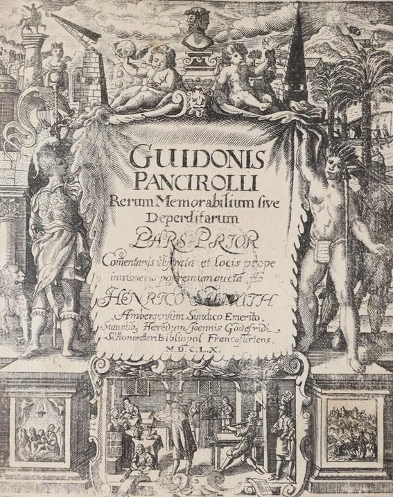 Große Abbildung Nr.1: 140-499 Panciroli,G.: (Alte Drucke, Handschriften und Theologie)