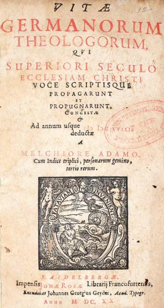 Große Abbildung Nr.1: 140-5 Adam,M.: (Alte Drucke, Handschriften und Theologie)