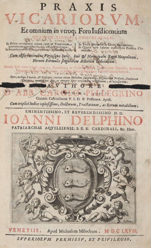 Große Abbildung Nr.1: 140-503 Pellegrino,C.: (Alte Drucke, Handschriften und Theologie)