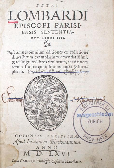 Große Abbildung Nr.1: 140-507 Petrus Lombardus.: (Alte Drucke, Handschriften und Theologie)