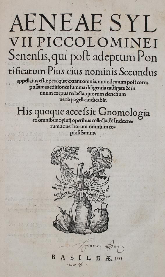 Große Abbildung Nr.1: 140-514 Piccolomini, Aeneas Sylvius (Papst Pius II.).: (Alte Drucke, Handschriften und Theologie)