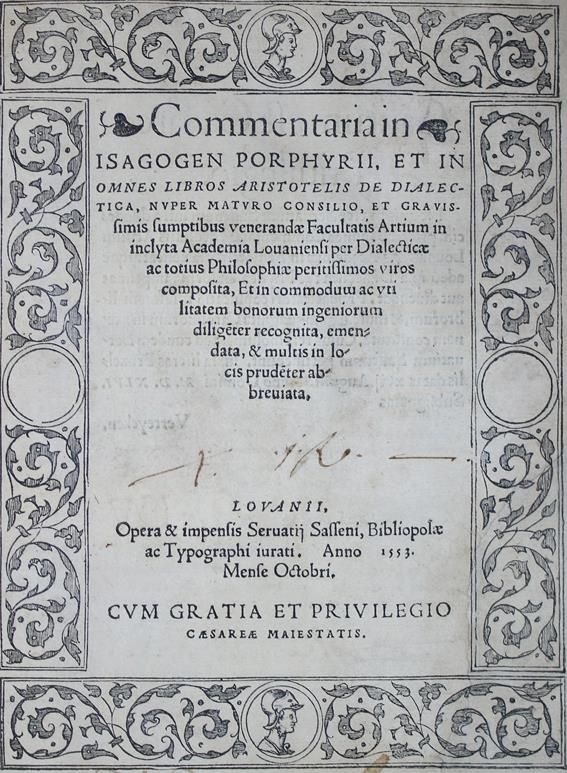 Große Abbildung Nr.1: 140-524 Porphyrios.: (Alte Drucke, Handschriften und Theologie)