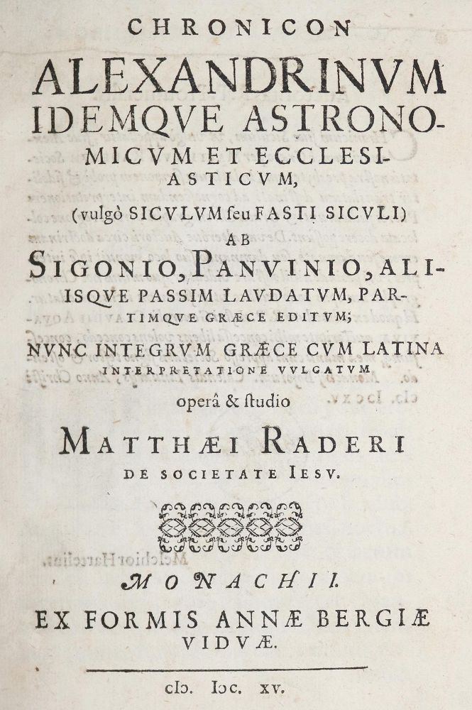 Große Abbildung Nr.1: 140-541 Rader,M.: (Alte Drucke, Handschriften und Theologie)