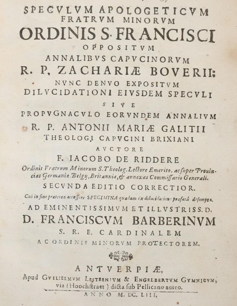 Große Abbildung Nr.1: 140-549 Riddere,J.de.: (Alte Drucke, Handschriften und Theologie)