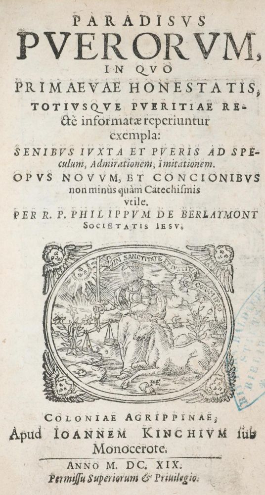 Große Abbildung Nr.1: 140-55 Berlaymont,P.de.: (Alte Drucke, Handschriften und Theologie)
