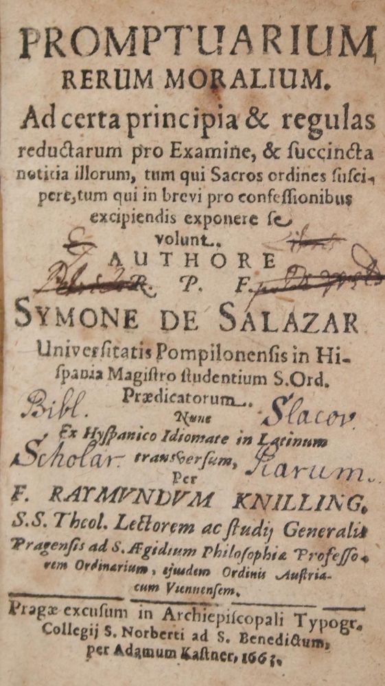 Große Abbildung Nr.1: 140-558 Salazar,S.de.: (Alte Drucke, Handschriften und Theologie)