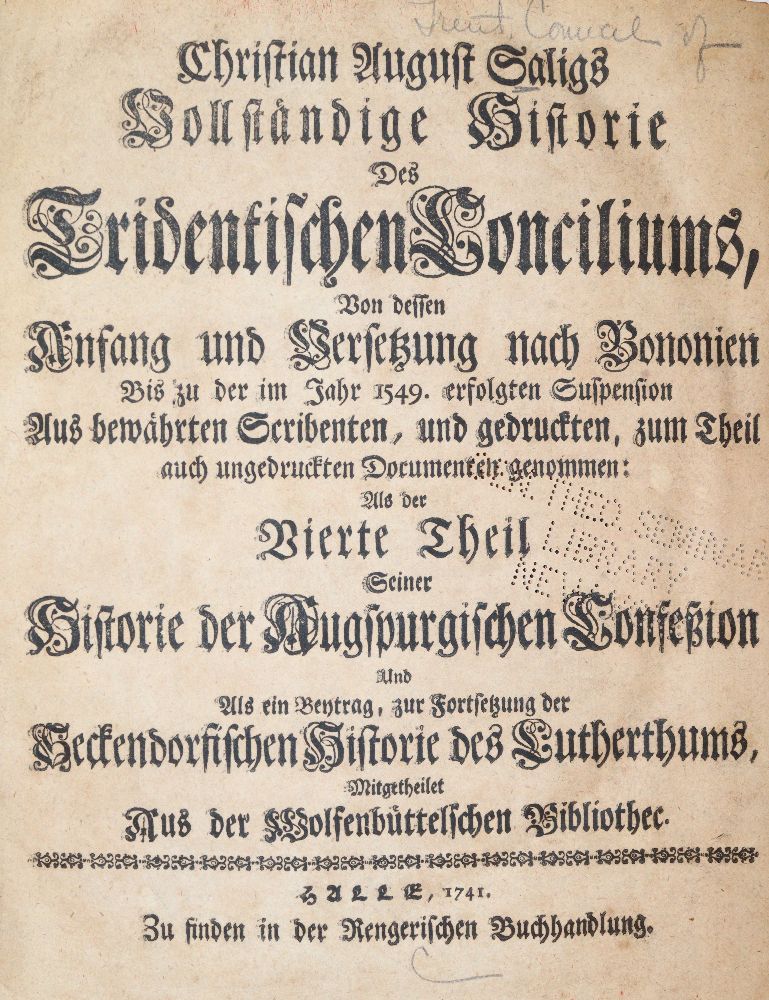 Große Abbildung Nr.1: 140-559 Salig,C.A.: (Alte Drucke, Handschriften und Theologie)