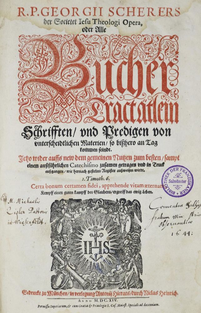 Große Abbildung Nr.1: 140-576 Scherer,G.: (Alte Drucke, Handschriften und Theologie)