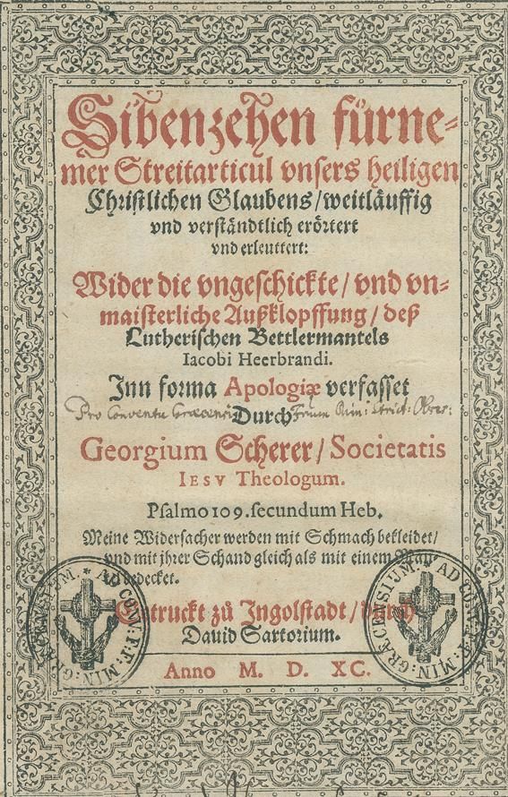 Große Abbildung Nr.1: 140-578 Scherer,G.: (Alte Drucke, Handschriften und Theologie)