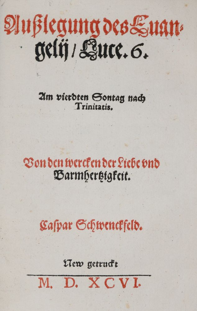 Große Abbildung Nr.1: 140-591 Schwenckfeld,C.: (Alte Drucke, Handschriften und Theologie)