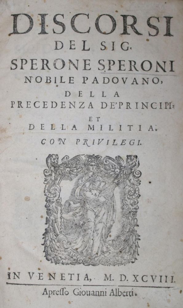 Große Abbildung Nr.1: 140-612 Speroni,S.: (Alte Drucke, Handschriften und Theologie)
