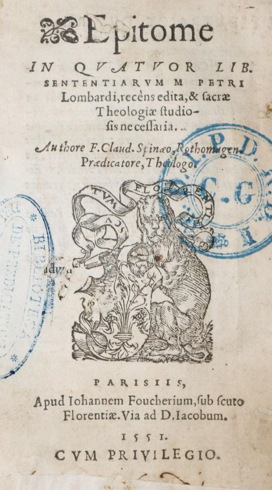 Große Abbildung Nr.1: 140-613 Spinaeus,C.: (Alte Drucke, Handschriften und Theologie)