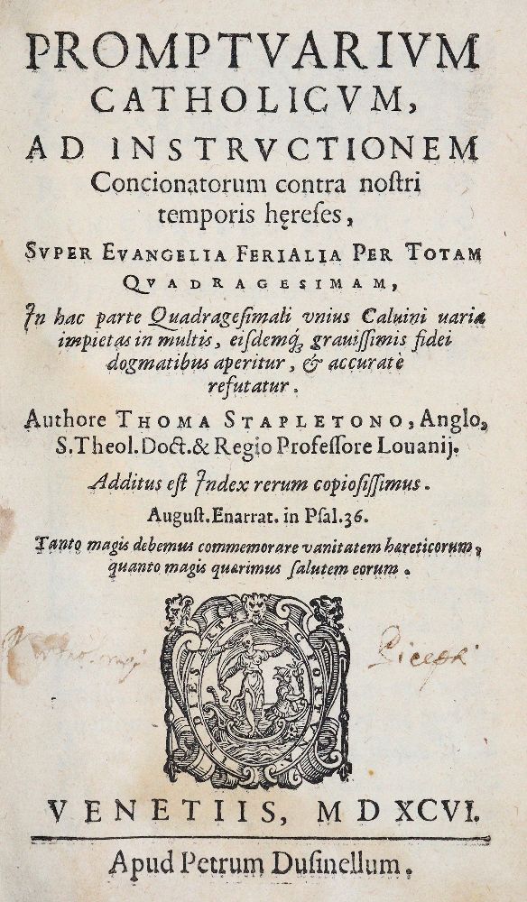 Große Abbildung Nr.1: 140-618 Stapleton,T.: (Alte Drucke, Handschriften und Theologie)