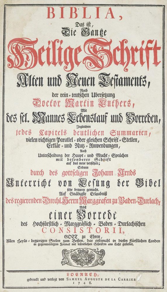 Große Abbildung Nr.1: 140-63 Biblia germanica.: (Bibeln)