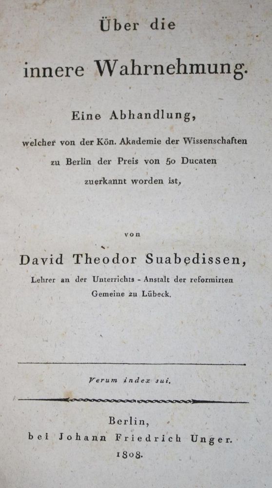 Große Abbildung Nr.1: 140-630 Suabedissen,D.T.: (Alte Drucke, Handschriften und Theologie)