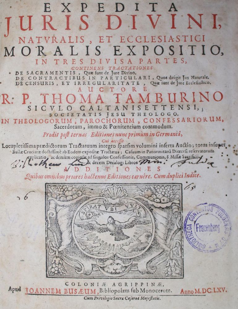 Große Abbildung Nr.1: 140-635 TamburiniT.: (Alte Drucke, Handschriften und Theologie)