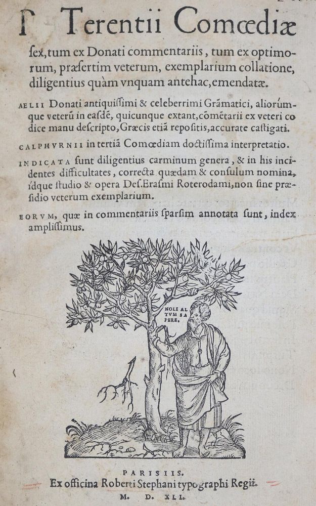 Große Abbildung Nr.1: 140-638 Terentius Afer,P.: (Alte Drucke, Handschriften und Theologie)