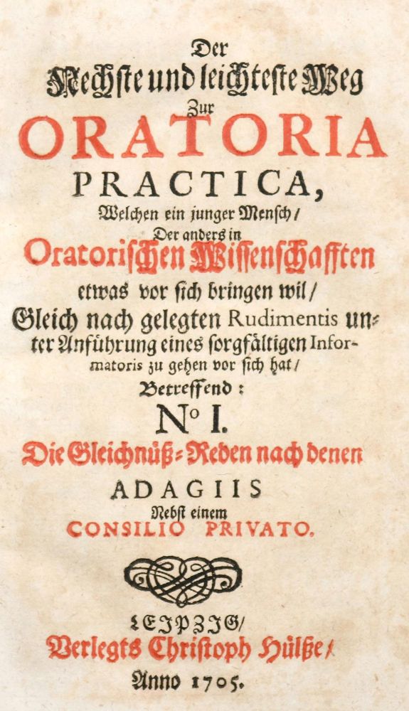 Große Abbildung Nr.1: 140-648 (Thomasius,C.).: (Alte Drucke, Handschriften und Theologie)