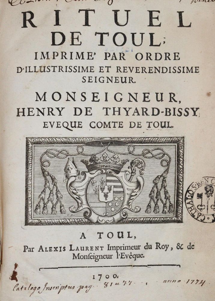 Große Abbildung Nr.1: 140-651 Thyard-Bissy,H.de.: (Alte Drucke, Handschriften und Theologie)