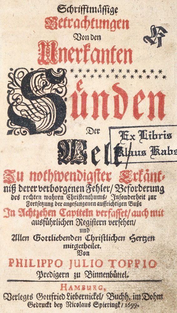 Große Abbildung Nr.1: 140-657 Toppe,P.J.: (Alte Drucke, Handschriften und Theologie)