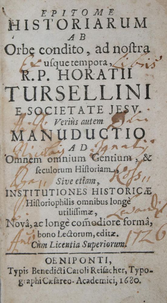 Große Abbildung Nr.1: 140-659 Torsellini,O.: (Alte Drucke, Handschriften und Theologie)