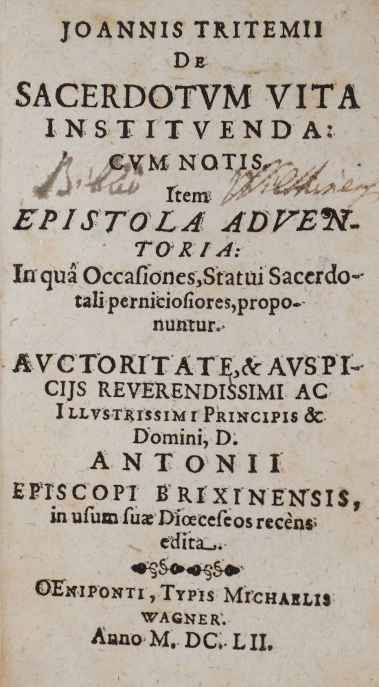 Große Abbildung Nr.1: 140-662 Trithemius,J.: (Alte Drucke, Handschriften und Theologie)