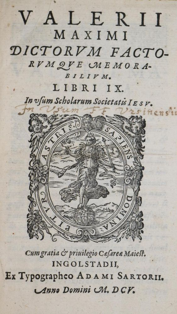 Große Abbildung Nr.1: 140-666 Valerius,M.: (Alte Drucke, Handschriften und Theologie)