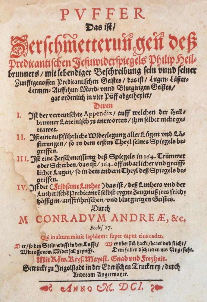 Große Abbildung Nr.1: 140-673 Vetter,C. (Pseud. C.Andreae).: (Alte Drucke, Handschriften und Theologie)