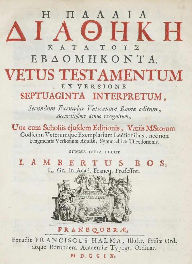 Große Abbildung Nr.3: 140-71 Biblia graeca.: (Bibeln)
