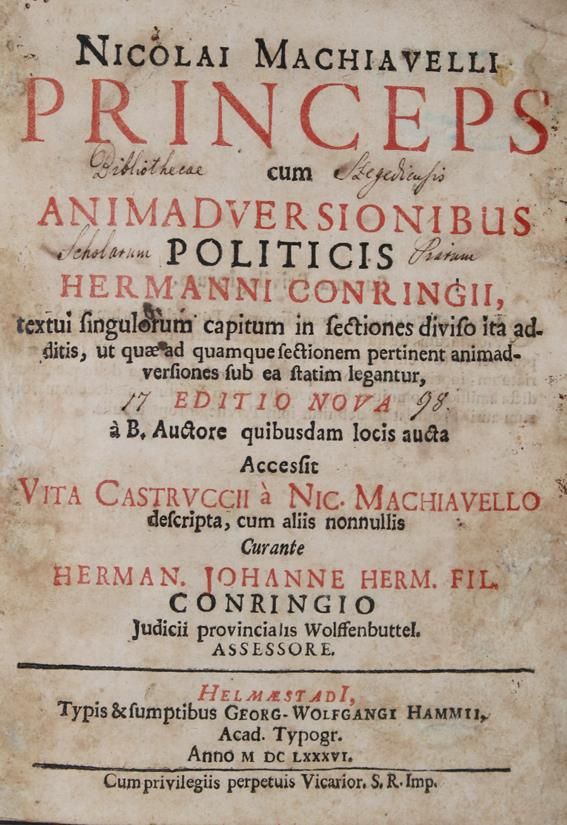 Große Abbildung Nr.1: 140-722 Machiavelli,N.: (Politik und Staatswissenschaften)
