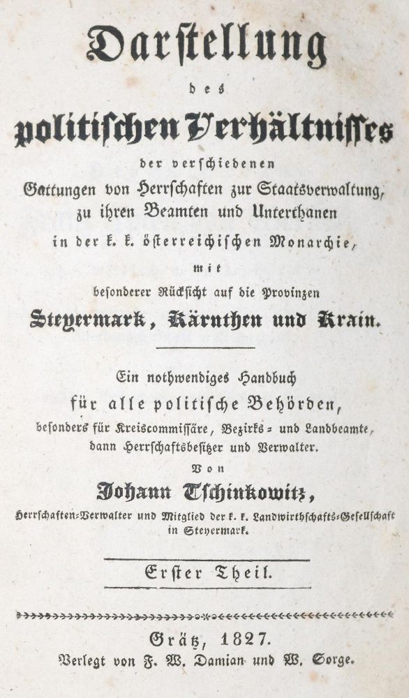 Große Abbildung Nr.1: 140-731 Tschinkowitz,J.: (Politik und Staatswissenschaften)