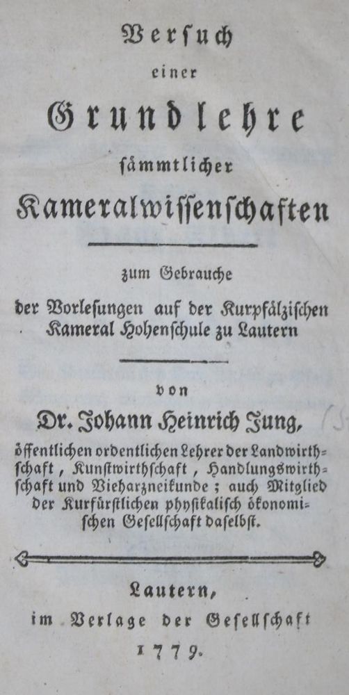 Große Abbildung Nr.1: 140-736 Jung-(Stilling),J.H.: (Wirtschaft)