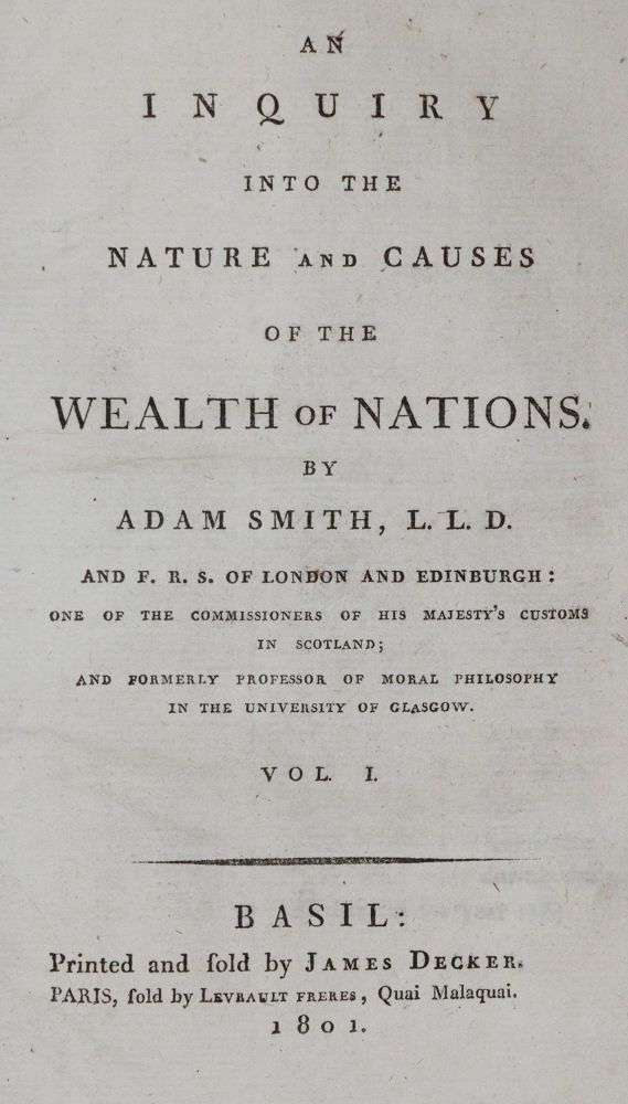 Große Abbildung Nr.1: 140-741 Smith,A.: (Wirtschaft)