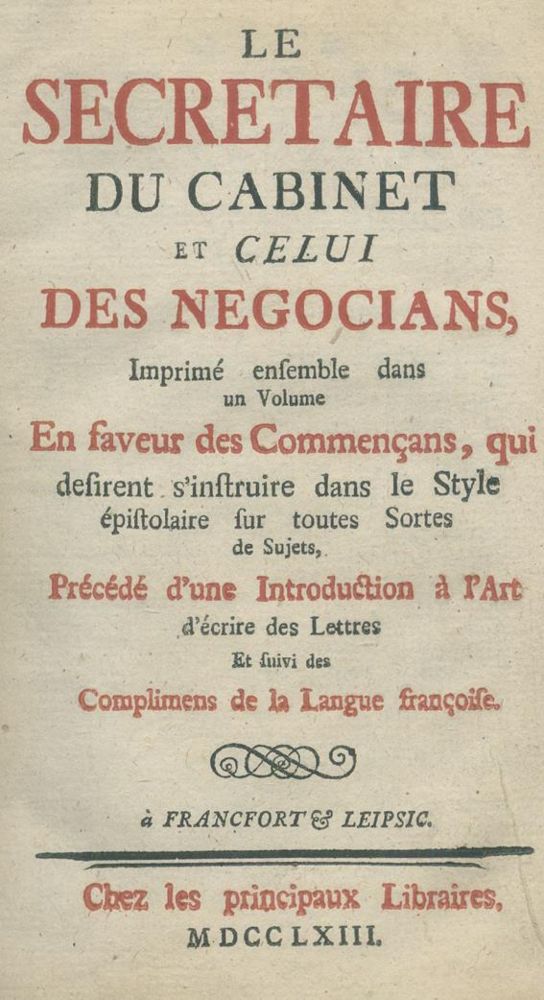 Große Abbildung Nr.1: 140-744 Secretaire du Cabinet, Le,: (Briefsteller)
