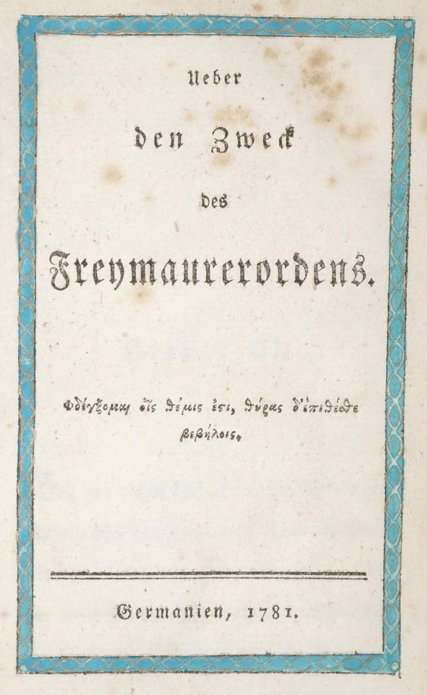 Große Abbildung Nr.2: 140-750 Freimaurer - Sammlung: (Freimaurerei)