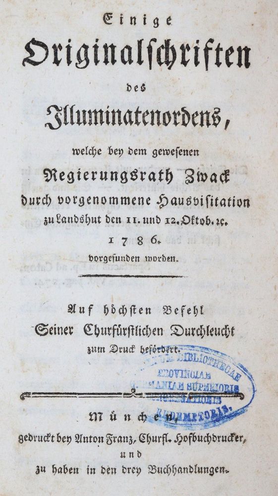 Große Abbildung Nr.2: 140-754 (Weishaupt,A.).: (Freimaurerei)