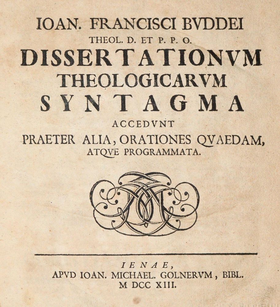 Große Abbildung Nr.2: 140-759 Buddeus,J.F.: (Grenzwissenschaften und Okkultismus)